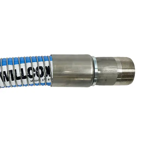 Willcox 3 in. Heavy Duty Fluoropolymer Chemical Hose Type 4124SSF w/ NPT Ends