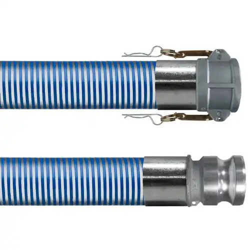 Kanaflex flexFLO 116 Blue 3 in. Cold Weather Hose w/ Female Coupler x Male Adapter Ends
