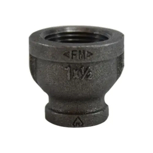 Midland Industries 65457 Reducing Coupling, Black Iron, 4 in. FPT x 3 in. FPT, 150 PSI