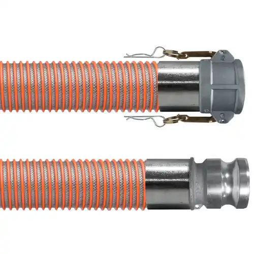 Kanaflex flexFORCE SR 6 in. Heavy Duty Water Suction and Discharge Hose w/ Female Coupler x Male Adapter Ends