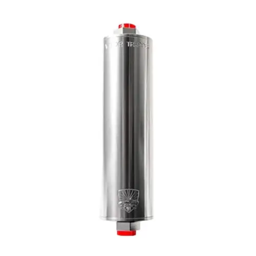 Shop 48 Vapor Trapper™ VT8SIL 8 in. Silver Universal Charcoal Canister Fuel Tank Vent Line Vapor Filter
