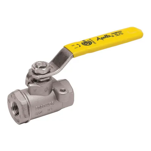 Apollo Valves 7610701 1 1/2 in. 2-Pc Ball Valve, Stainless Steel - 1500 PSI