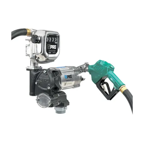 GPI GPRO V20-115AD Series 1 in. 115V AC 20 GPM Fuel Transfer Pump w/ Automatic Diesel Nozzle & QM Meter