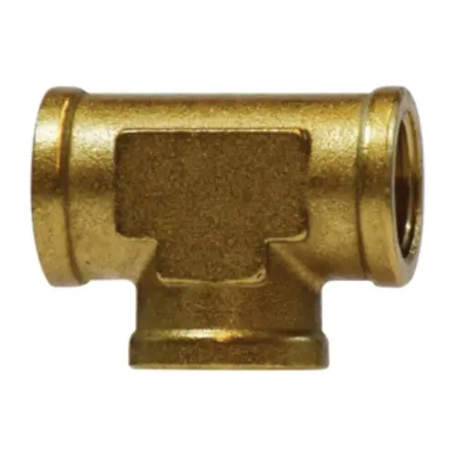 Midland Industries 28035 Brass Forged Union Tee, 1/2 in. FNPT x 1/2 in. FNPT x 1/2 in. FNPT, Brass