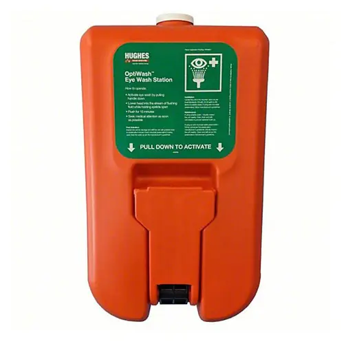 Hughes Safety 10GFEW OPTIWASH® Gravity Fed Eyewash, Wall Mounted 10 Gallon