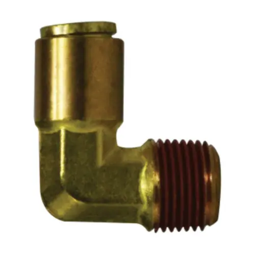 Midland Industries 690806 Brass D.O.T. Push-to-Connect 90° Male Elbow, 1/2 in. PTC x 3/8 in. MNPT
