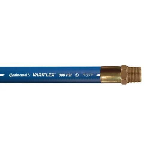 Continental ContiTech VariFlex 3/8 in. Blue 300 PSI Air & Multipurpose Hose Assemblies w/ 1/4 in. Crimped Male NPT Fittings