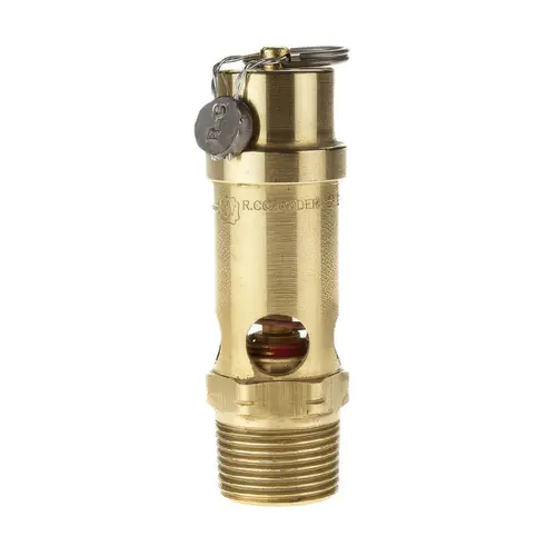 Conrader SRV530-3/4-200 3/4 in. Soft Seat Safety Valve, Brass, ASME, CRN Certified, 200 PSI