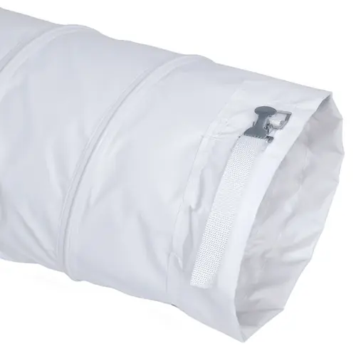 Flexaust Springflex FX-180 SF RD Sewn Single-ply PVC Coated Polyester Duct Hose 16 in. Dia. x 25 ft.