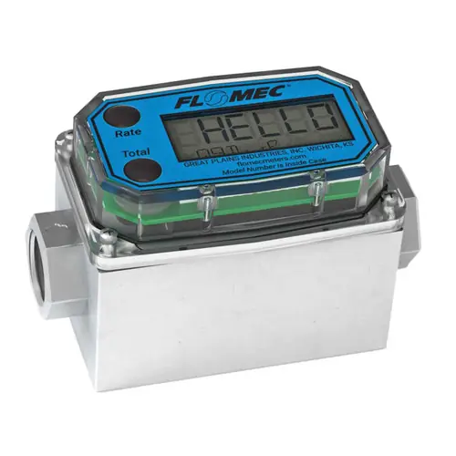 GPI Flomec® G2A-05-N-Q 1/2 in. NPT Industrial Aluminum Turbine Flow Meter w/ Battery Powered Display