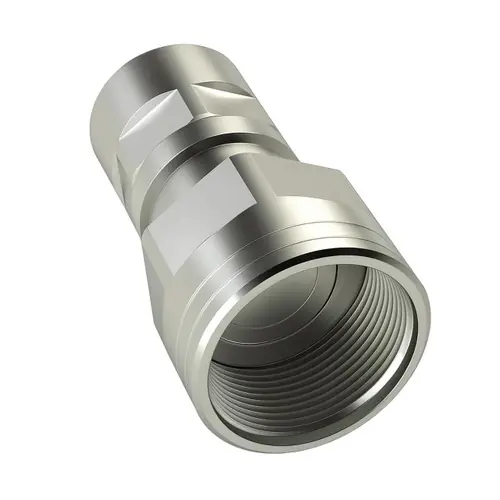 Holmbury FSC25-F-20N-LP 1 in. Carbon Steel Flat Face Screw Coupling 1 1/4 NPTF w/ Locking Pin & Nitrile Rubber Seal - Female