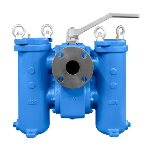 Titan Flow Control DS695I0300 3 in. Duplex Basket Strainer, Flanged, Cast Iron - ASME Class 125