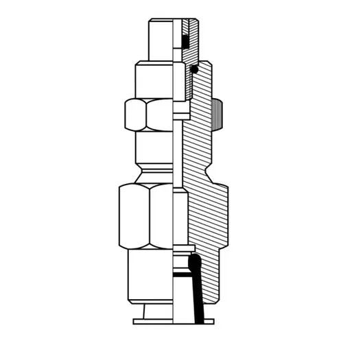 PCI H900-80 1/4 in. BSPP Steel Gauge Adapter M16 X 2 Male