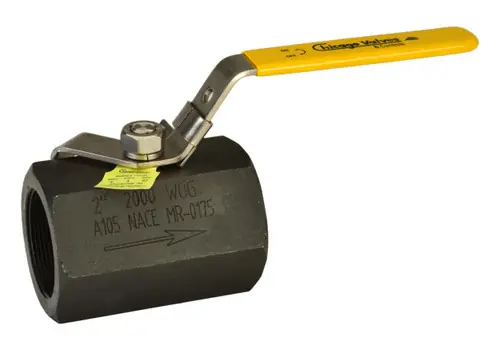 Chicago Valves 1046R015 1 1/2 in. Carbon Steel Ball Valve - Threaded, 2000 PSI