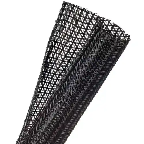Techflex F6N1.00BK Flexo F6 1 in. x 50 ft. Braided Sleeve, Black