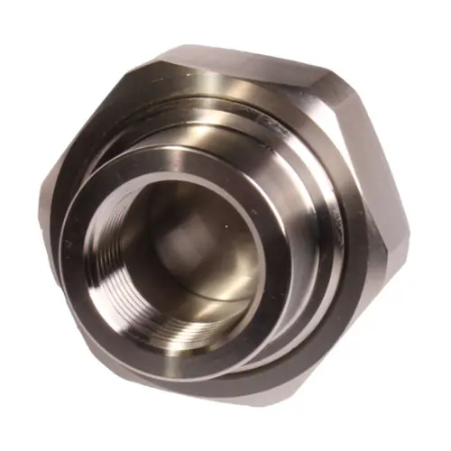 HART Industrial O-3131-6-V-316 1 1/4 in. FNPT Class 3000 316 Stainless Steel Threaded Union - FKM Seal, Orifice Plate