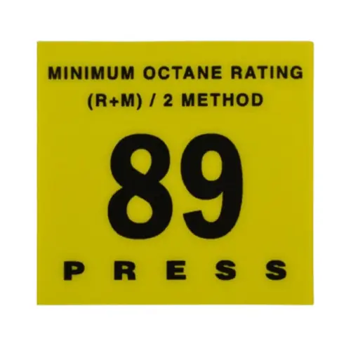 RDM EU02001G002 89 Octane Press to Start Overlay - Gilbarco Encore/Eclipse