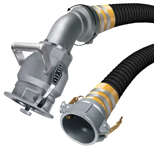 Kanaflex ST 120 VP 4 in. Vapor Recovery Hose Assemblies w/ Part C Female Coupler x 45° Swivel Dixon VR4040SWIV w/ Handle Ends