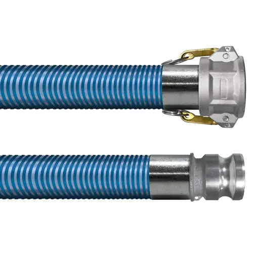 BadgerFlex Blue Water 2 in. Low-Temperature Heavy Duty Suction Hose w/ Part C Female Coupler x Part E Male Adapter Ends