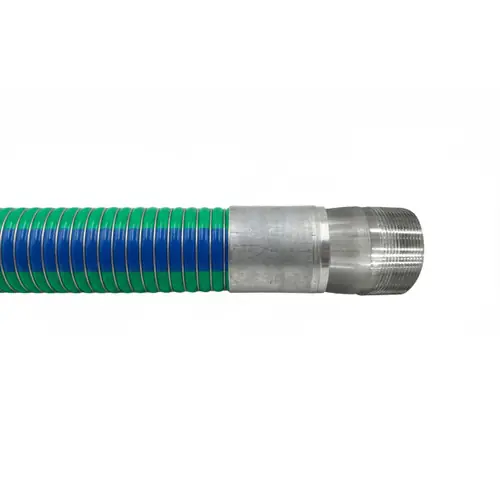 U.S. Hose Chemiflex 3 in. Green Composite Hose w/ Stainless Male NPT Ends