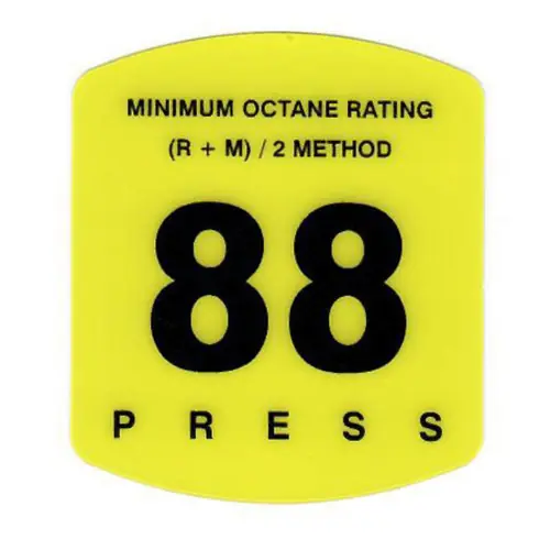 RDM ES500S-88 88 Octane Press to Start Overlay - Gilbarco Encore S