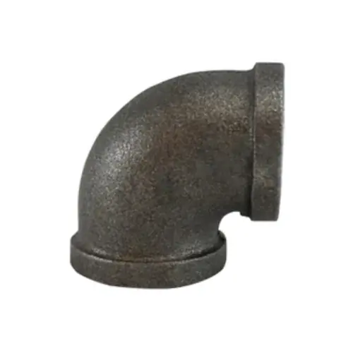 Midland Industries 65105 90° Elbow, Black Iron, 1 in. FPT x 1 in. FPT, 150 PSI