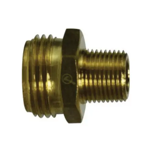 Midland Industries AMC® 707478-1208 Lead Free Brass Rigid Adapter, 3/4 in. MGH x 1/2 in. MNPT