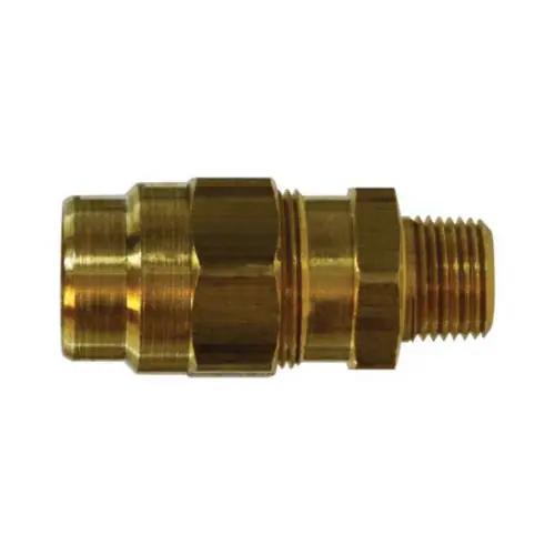 Midland Industries 38334 Brass Male Adapter, 3/8 in. Hose x 3/8 in. Male Pipe