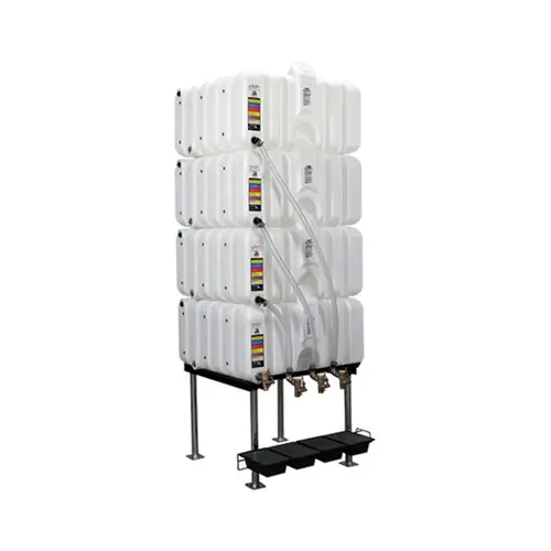 Rhino Tuff Tanks RTT-3333-NV 80/80/80/80 Gallon Gravity Feed Polyethylene Tank Package