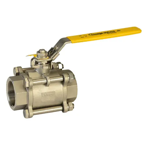 Chicago Valves 3366R6SW004 3/8 in. Stainless Steel Ball Valve - Socketweld, 1000 PSI