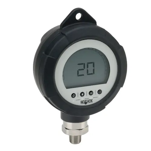 NOSHOK PGE20 Digital Gauge W/ Rubber Case Protector 1/4 in. Male NPT 0 to 300 PSI