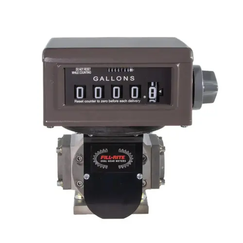 Fill-Rite TS15AV04ATCBMXAXXN 1 1/2 in. NPT Oval Gear Meter w/ Mechanical Register - 60 GPM