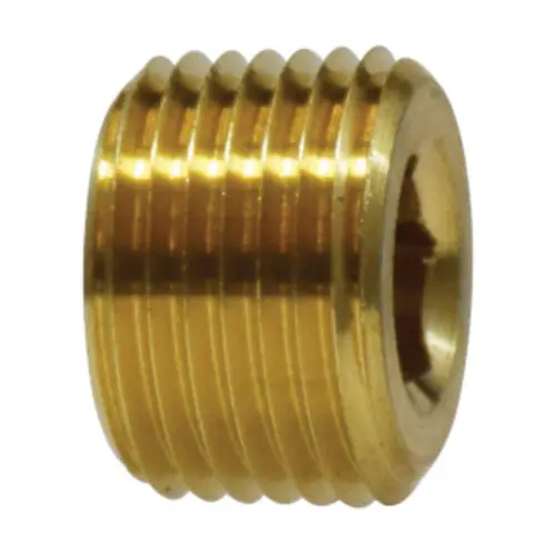 Midland Industries 28097 Brass Countersunk Hex Plug, 3/4 in. MNPT