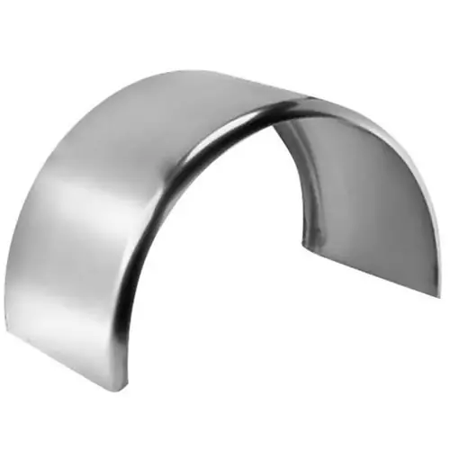 Merritt 5014 48 in. L x 24 in. W x 24 in. H Single Axle Full Radius .090 Smooth Aluminum Rolled Fender (Single Unit)